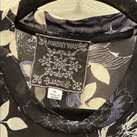 Johnny Was Mesh Long Sleeve Shirt - Picture 2 of 2